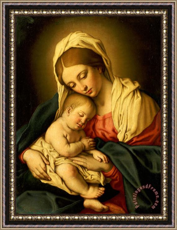 Il Sassoferrato The Madonna and Child Framed Painting