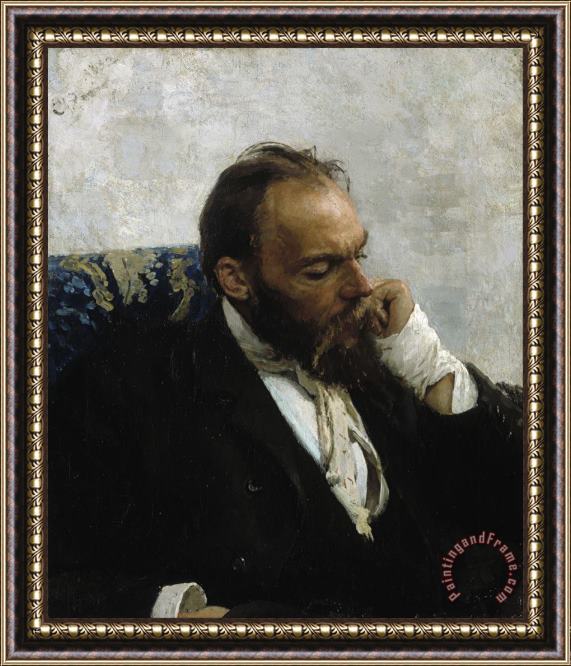 Ilya Repin Portrait of Professor Ivanov Framed Print