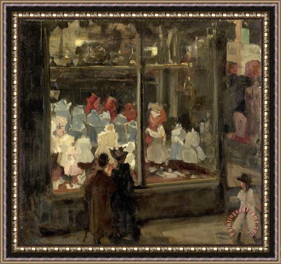 Isaac Israels Shop Window Framed Painting