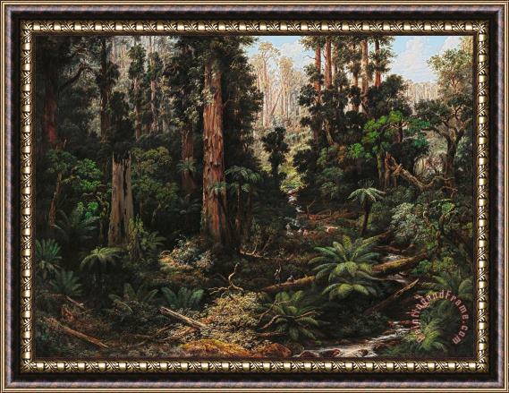 Isaac Whitehead In The Sassafras Valley, Victoria Framed Painting