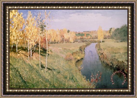Isaak Ilyich Levitan Golden Autumn Framed Painting