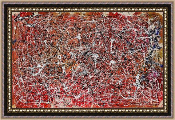 Jackson Pollock Abstract 2015 Framed Painting