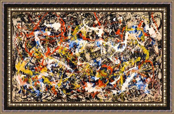 Jackson Pollock Convergence 1952 Framed Painting