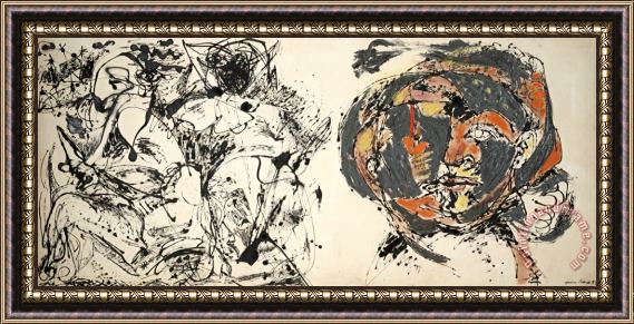 Jackson Pollock Portrait And a Dream, 1953 Framed Painting