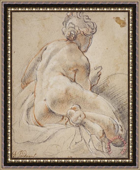 Jacob Jordaens Female Nude, Seen From The Back Framed Painting