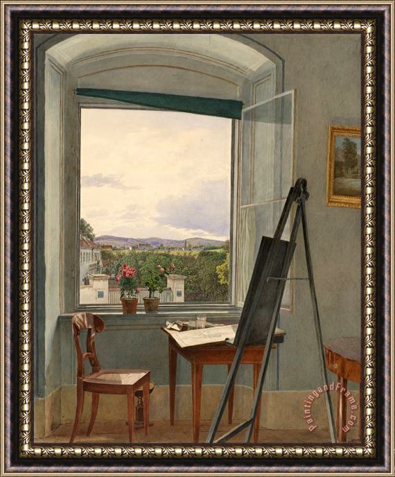 Jakob Alt View From The Artist's Studio in Alservorstadt Toward Dornbach, 1836 Framed Painting