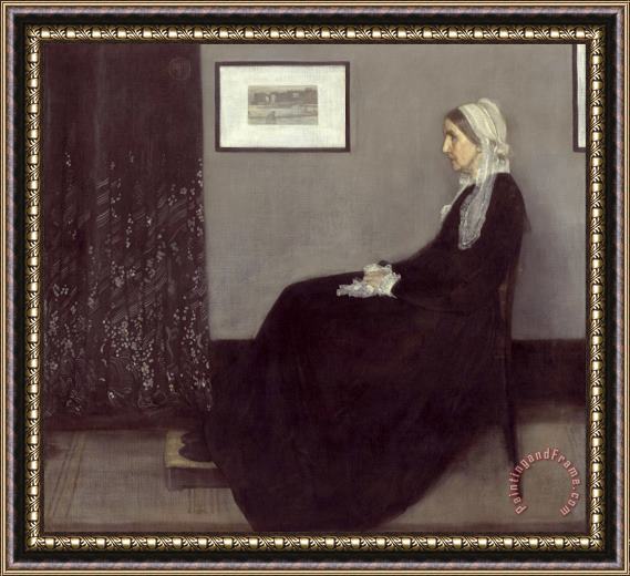 James Abbott McNeill Whistler Portrait of The Artist's Mother Framed Painting