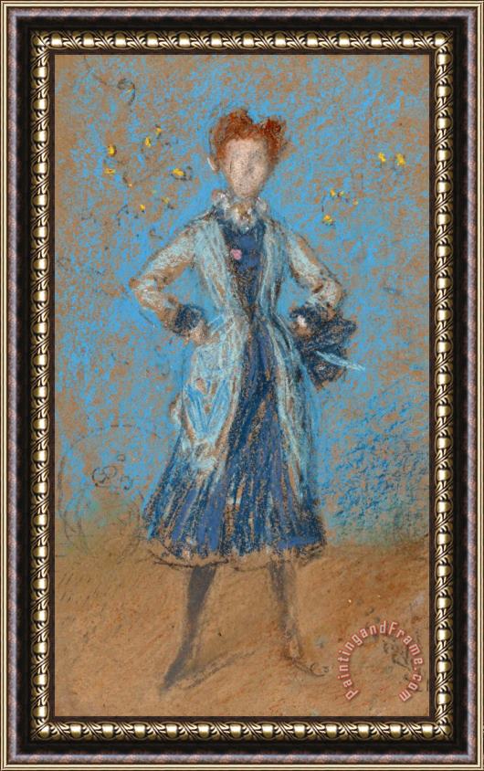 James Abbott McNeill Whistler The Blue Girl Framed Print