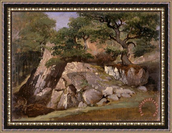 James Arthur O'Connor A View of The Valley of Rocks Near Mittlach (alsace) Framed Print