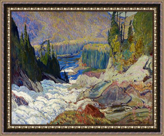 James Edward Hervey MacDonald Falls, Montreal River Framed Print