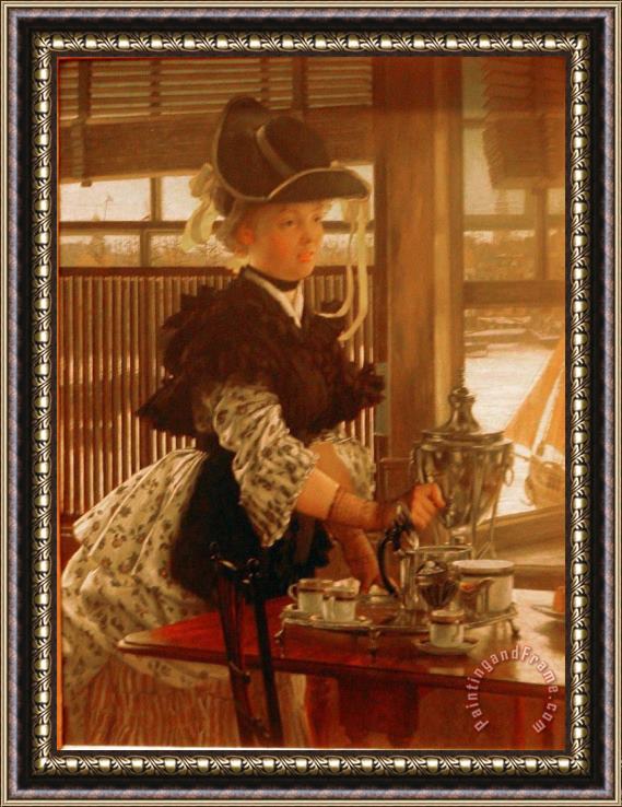 James Jacques Joseph Tissot Afternoon Coffee Framed Print