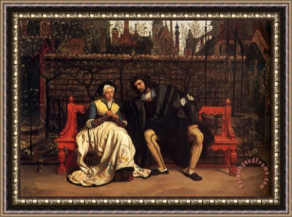 James Jacques Joseph Tissot Faust And Marguerite in The Garden Framed Print
