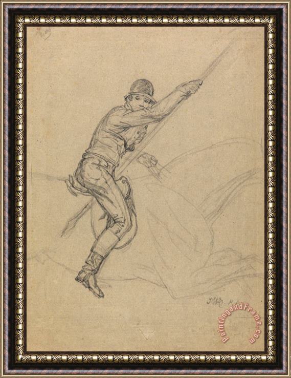 James Ward Sir Charles Blunt Hunting The Boar And Escaping From The Tiger a Study for One of a Set of Four Pai Framed Painting