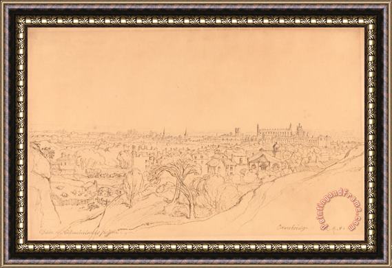 James Ward Study for The View of Cambridge From Castle Hill Framed Painting