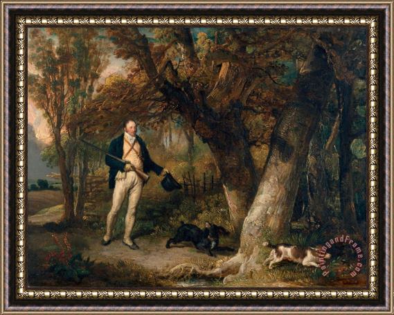 James Ward The Reverend Thomas Levett And Favourite Dogs, Cock Shooting Framed Painting