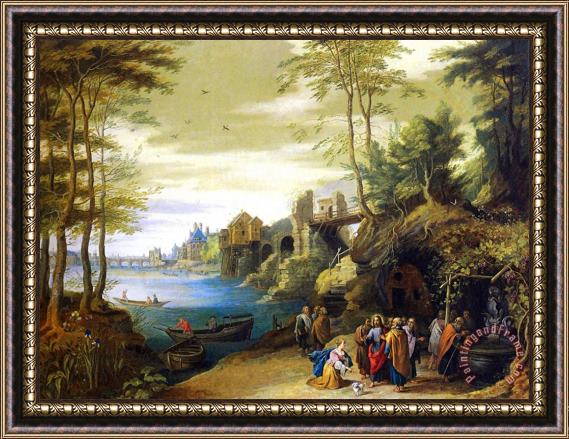 Jan Brueghel Christ And The Canaanite Woman Framed Painting