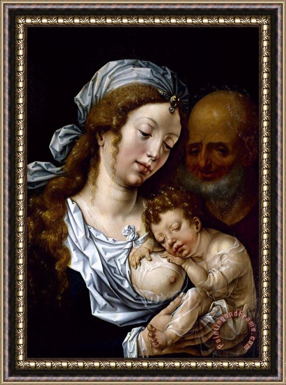 Jan Gossart The Holy Family Framed Painting