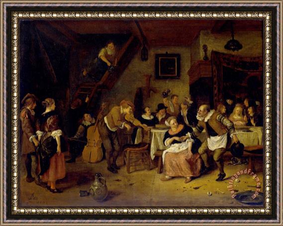 Jan Havicksz Steen Peasant Wedding Framed Painting