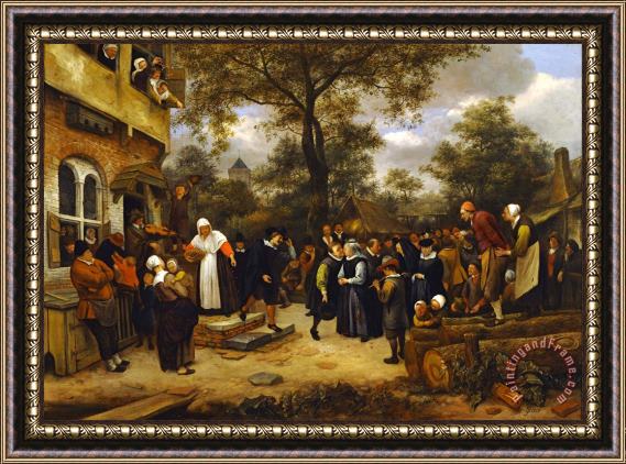 Jan Steen Village Wedding Framed Painting