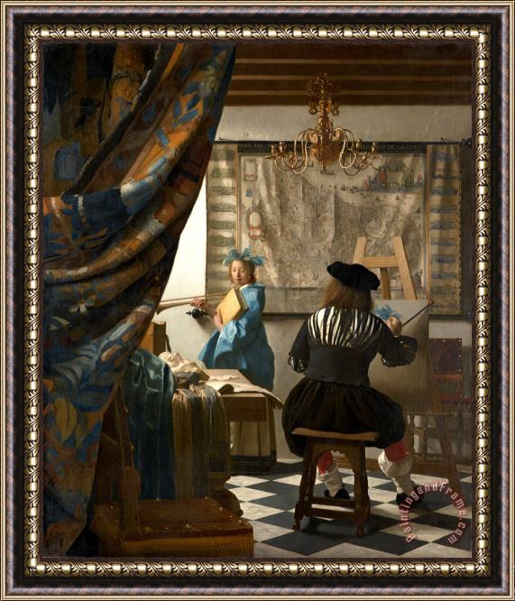 Jan Vermeer The Art of Painting Framed Print