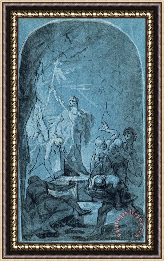 Januarius Zick The Resurrection of Christ Framed Painting