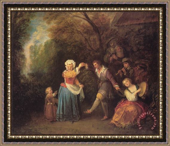 Jean Antoine Watteau Pastoral Dance Framed Print