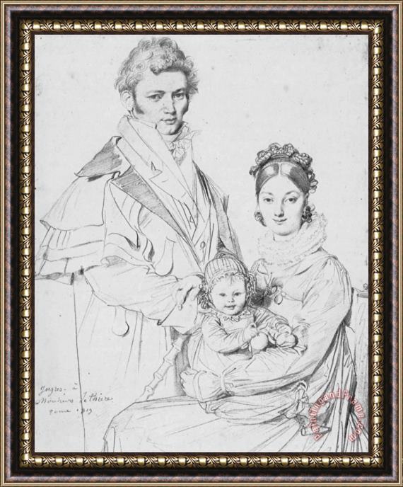 Jean Auguste Dominique Ingres The Alexandre Lethiere Family Framed Painting