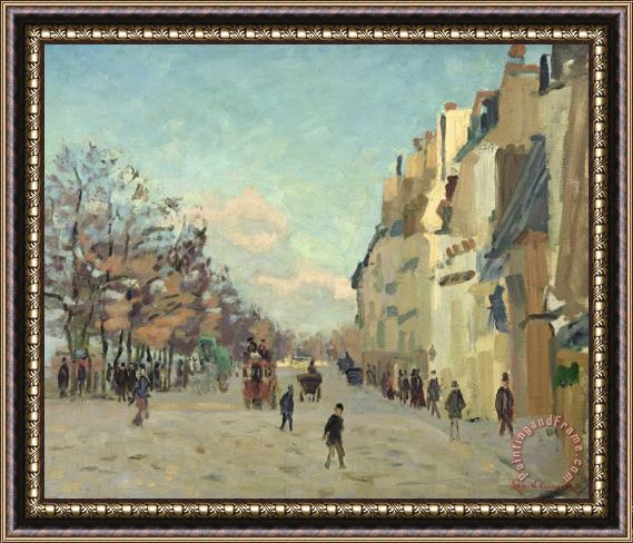 Jean Baptiste Armand Guillaumin Paris Quai de Bercy Snow Effect Framed Painting