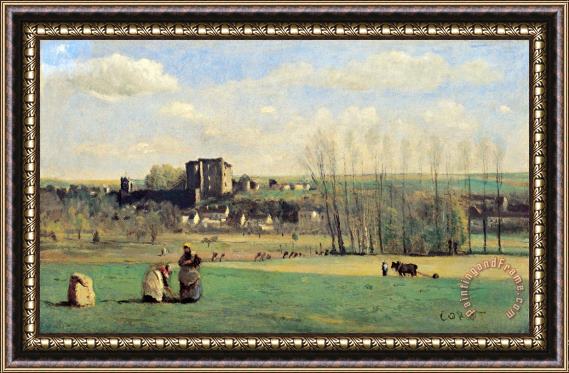 Jean Baptiste Camille Corot Landscape of La Ferte Milon Framed Print