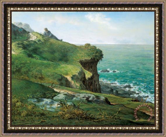 Jean-Francois Millet Cliffs of Greville Framed Painting