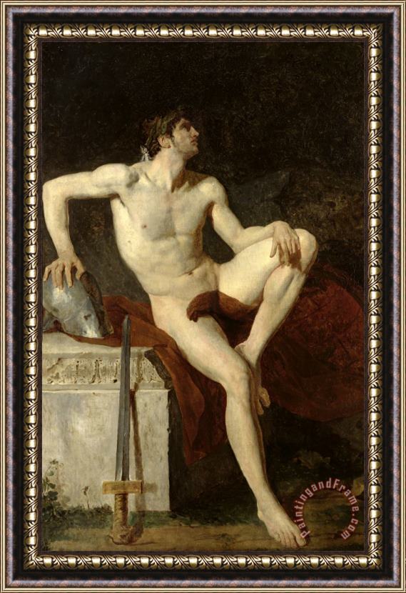 Jean-Germain Drouais Seated Gladiator Framed Painting