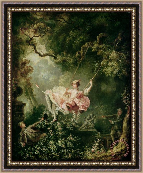 Jean Honore Fragonard The Swing Framed Painting