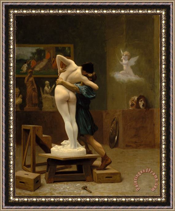 Jean Leon Gerome Pygmalion And Galatea Framed Painting