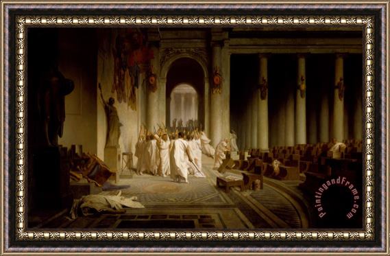 Jean Leon Gerome The Death of Caesar Framed Painting