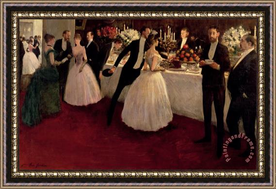 Jean Louis Forain The Buffet Framed Painting