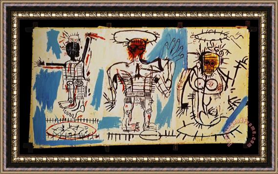 Jean-michel Basquiat Baby Boom Framed Painting
