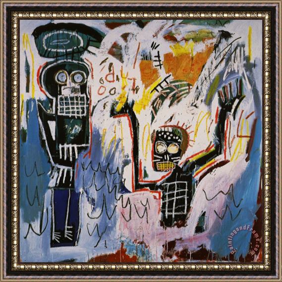 Jean-michel Basquiat Baptism Framed Painting