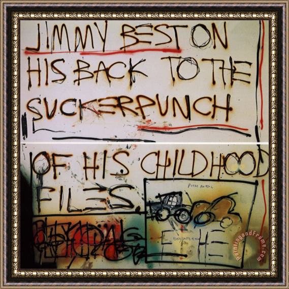 Jean-michel Basquiat Jimmy Best Framed Print