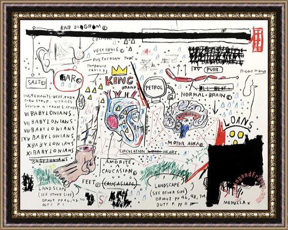 Jean-michel Basquiat King Brand Framed Print