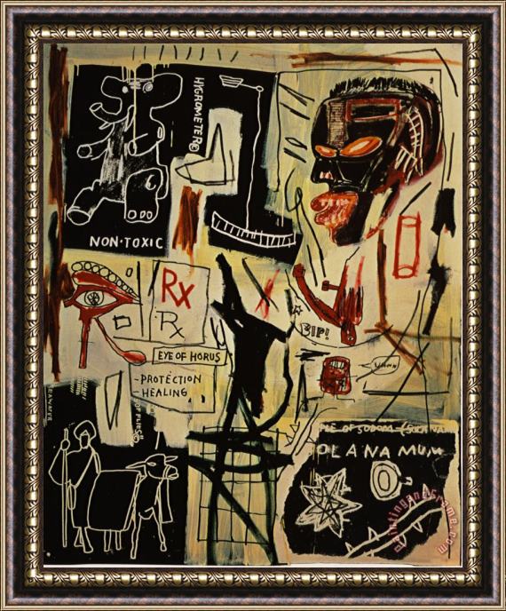 Jean-michel Basquiat Melting Point of Ice Framed Painting