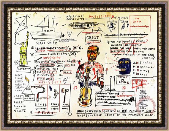 Jean-michel Basquiat Undiscovered Genius Framed Print