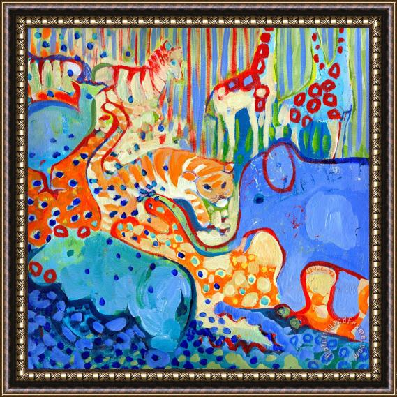 Jennifer Lommers And Elephant Enters the Room Framed Painting