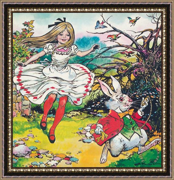 Jesus Blasco Alice In Wonderland Framed Painting