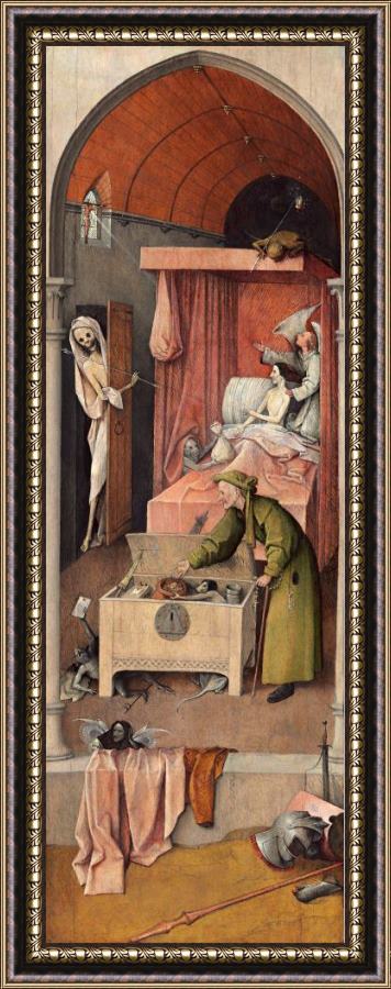Jheronimus Bosch Death And The Miser Framed Print