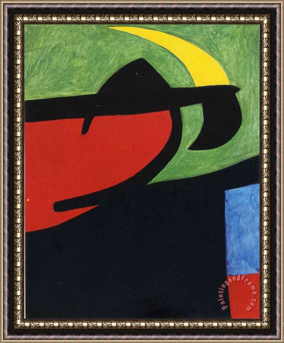 Joan Miro Catalan Peasant in The Moonlight Framed Painting