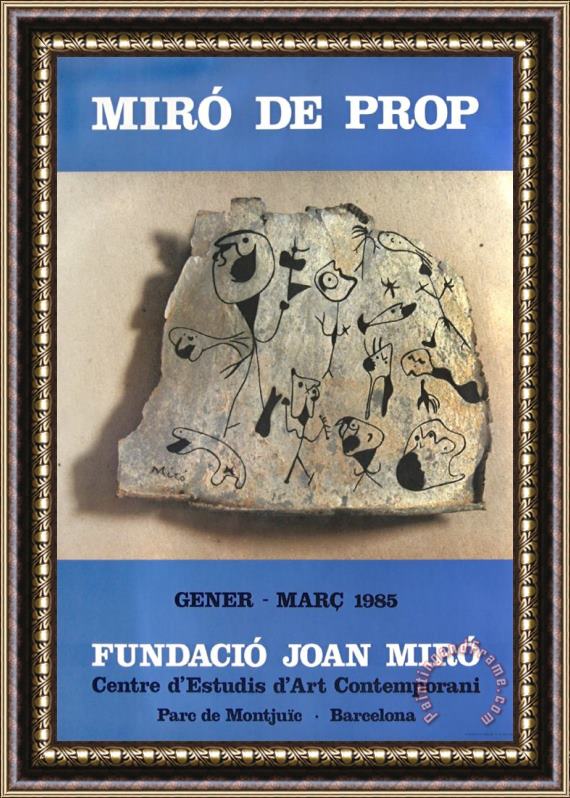 Joan Miro De Prop 1985 Framed Painting