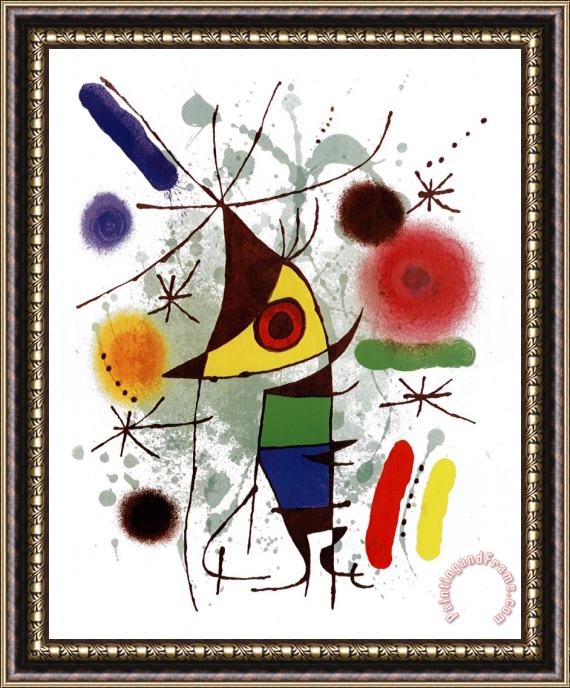 Joan Miro Le Chanteur Framed Painting