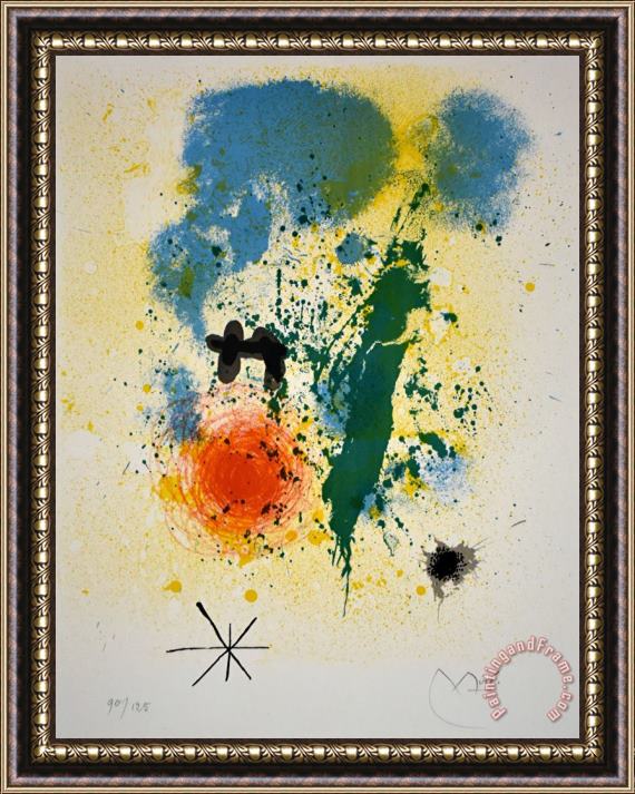 Joan Miro Preface, From 52 Affiches, 1963 Framed Print