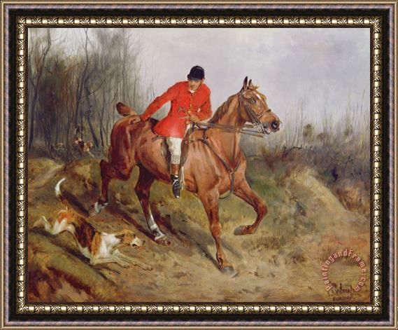 John Alfred Wheeler Hunting Scene Framed Painting