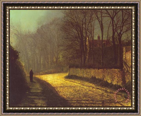 John Atkinson Grimshaw The Lovers Framed Painting